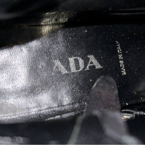 Prada Suede Moto Boots with Kitten Heels in Black size 37.5 - Picture 14 of 16